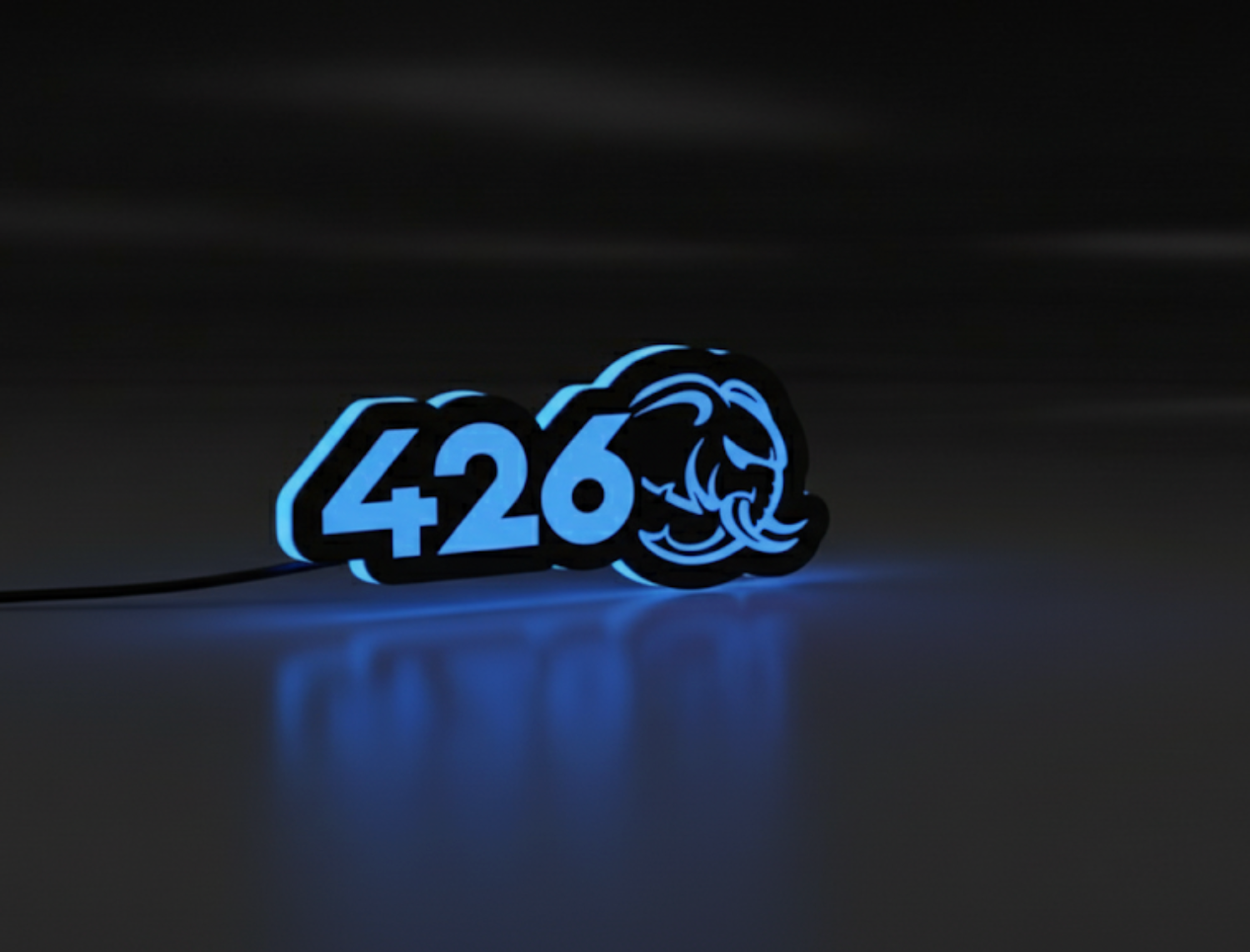 Dodge Illuminated LED Radiator Grille Emblems and Badges with 426 Hellephant logo Dodge Led emblems decoinfabric