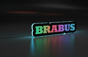 Mercedes Illuminated LED Radiator Grille Emblems and Badges with Brabus logo Mercedes Led Emblems decoinfabric