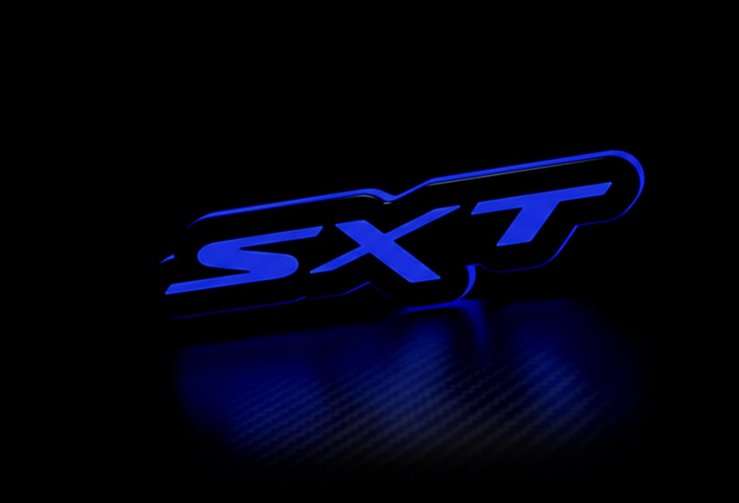 Dodge Illuminated LED Radiator Grille Emblems and Badges with SXT logo Dodge Led emblems decoinfabric