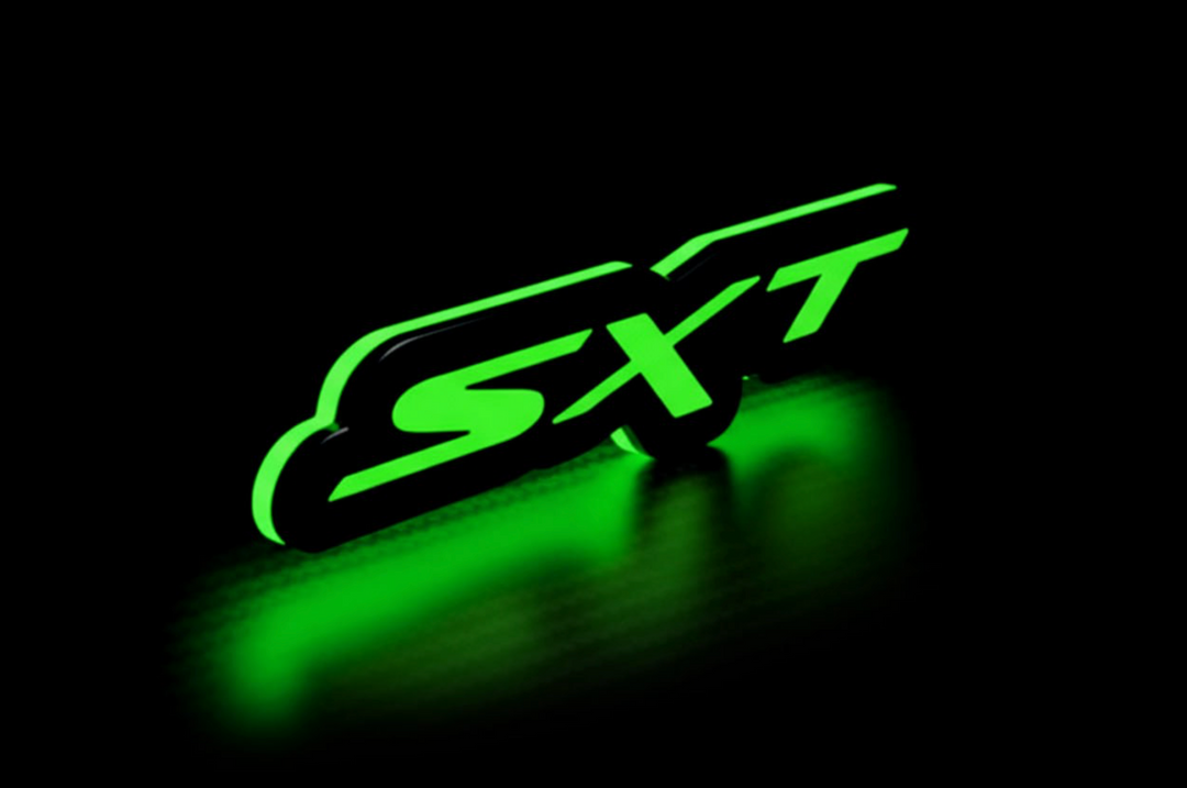 Dodge Illuminated LED Radiator Grille Emblems and Badges with SXT logo Dodge Led emblems decoinfabric