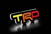 Toyota Illuminated LED Radiator Grille Emblems and Badges with TRD Tricolor (type 3) logo Toyota Led Emblems decoinfabric