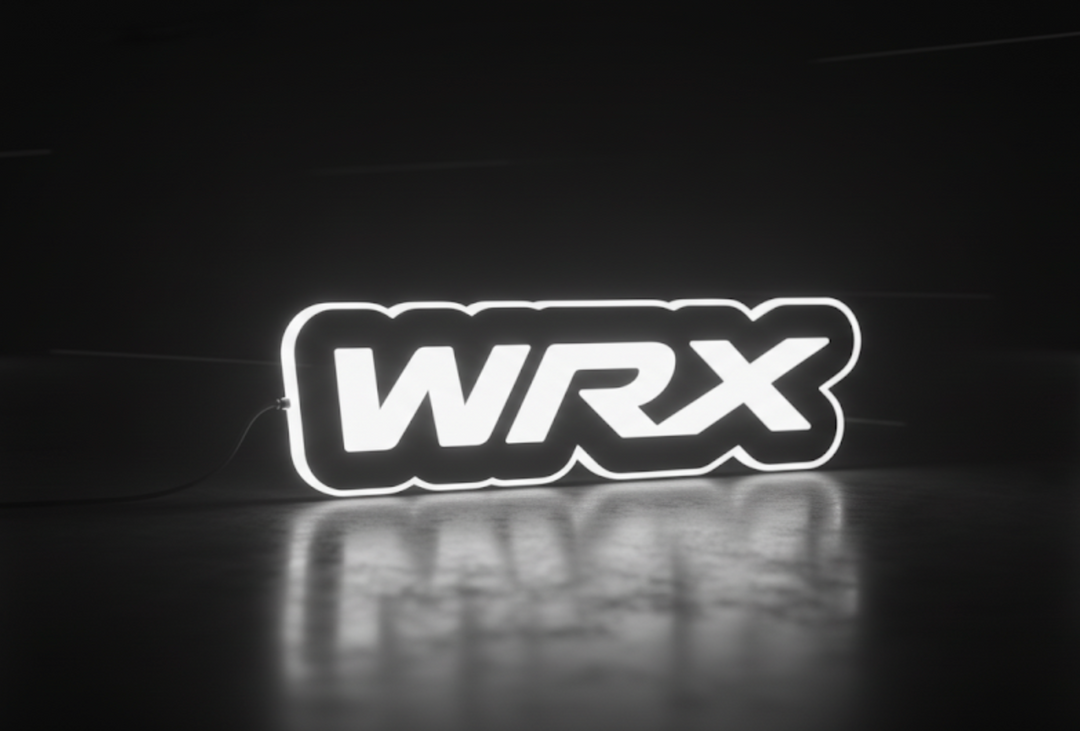 lluminated LED Radiator Grille Emblems and Badges with WRX logo Subaru Led Emblems decoinfabric