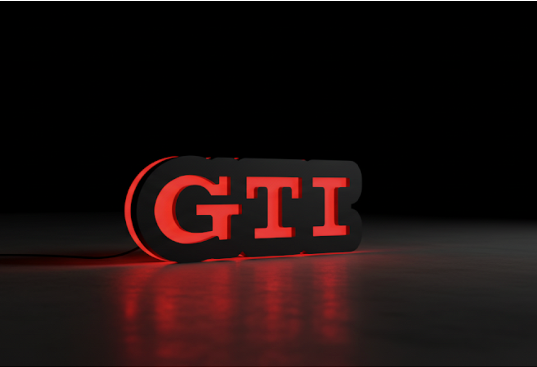 Volkswagen Illuminated LED Radiator Grille Emblems and Badges with GTI logo Volkswagen Led Emblems decoinfabric