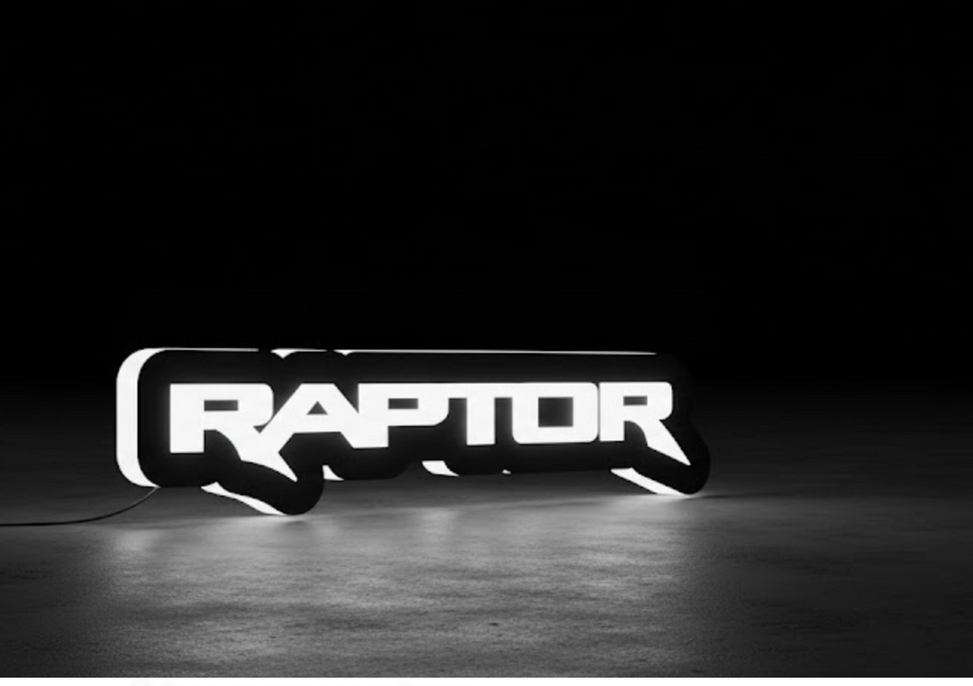 Ford Illuminated LED Radiator Grille Emblems and Badges with Raptor logo Ford Led Emblems decoinfabric
