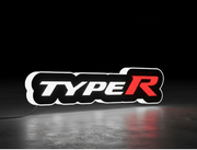 Honda Illuminated LED Radiator Grille Emblems and Badges with TypeR (Var. 1) logo Honda Led Emblems decoinfabric