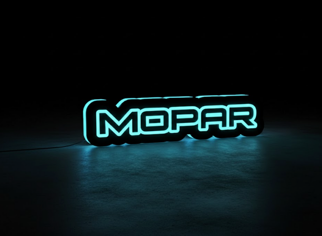 Jeep Illuminated LED Radiator Grille Emblems and Badges with Mopar (type 4) logo Jeep Led Emblems decoinfabric
