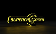Jeep Illuminated LED Radiator Grille Emblems and Badges with Supercharged + Hellcat logo Jeep Led Emblems decoinfabric