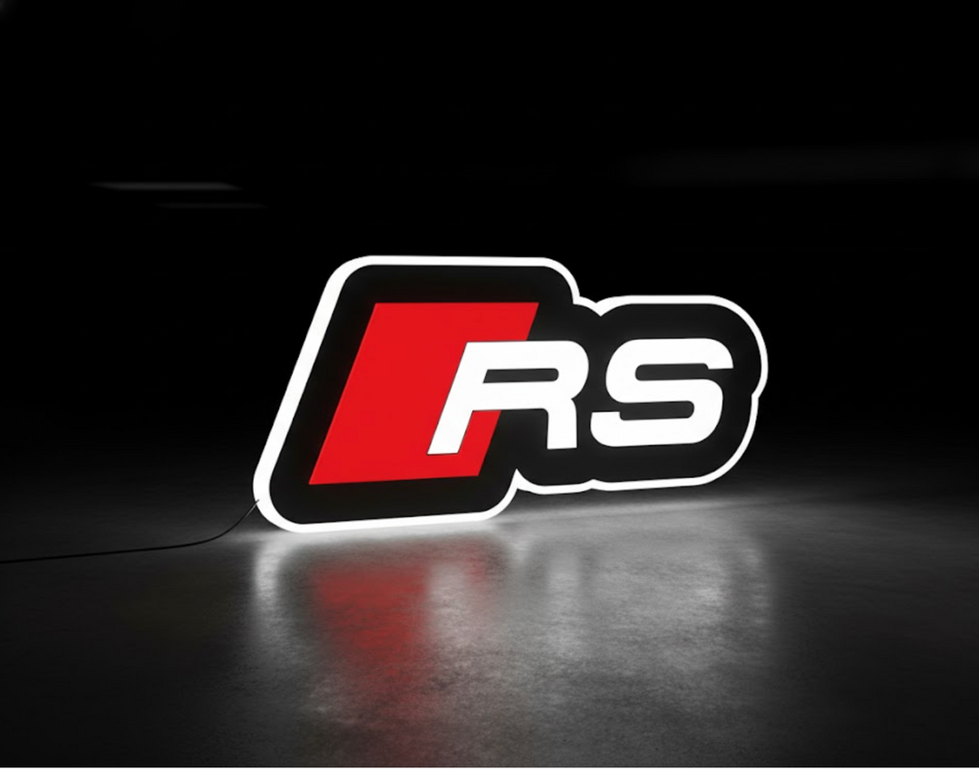 Audi Illuminated LED Radiator Grille Emblems and Badges with RS logo Audi Led emblems decoinfabric