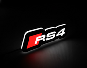 Audi Illuminated LED Radiator Grille Emblems and Badges with RS4 logo Audi Led emblems decoinfabric