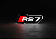 Audi Illuminated LED Radiator Grille Emblems and Badges with RS7 logo Audi Led emblems decoinfabric