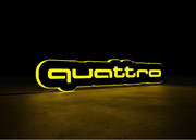 Audi Illuminated LED Radiator Grille Emblems and Badges with Quattro logo Audi Led emblems decoinfabric
