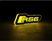 Audi Illuminated LED Radiator Grille Emblems and Badges with RS6 logo Audi Led emblems decoinfabric