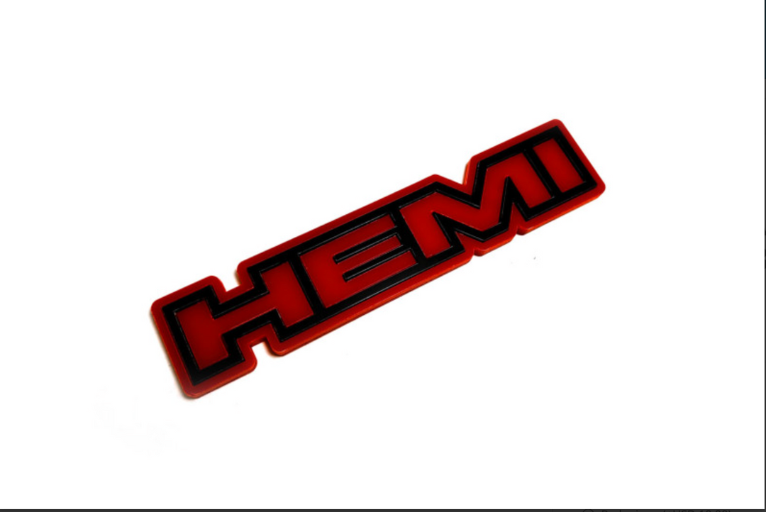 Dodge tailgate trunk rear emblem with HEMI logo (type 3) Dodge emblems decoinfabric