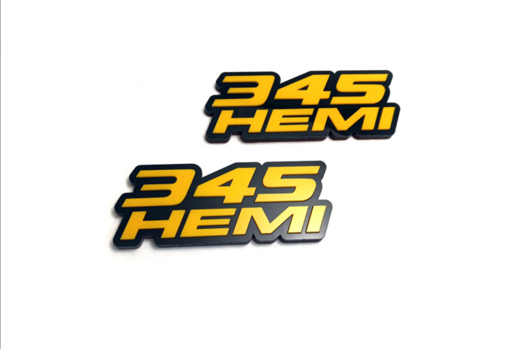 DODGE emblem for fenders with 345 HEMI logo (type 2) Dodge emblems decoinfabric