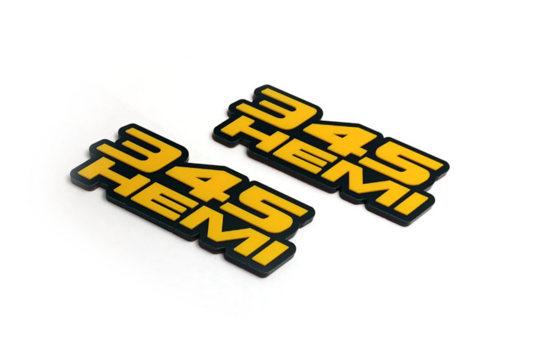 DODGE emblem for fenders with 345 HEMI logo (type 2) Dodge emblems decoinfabric