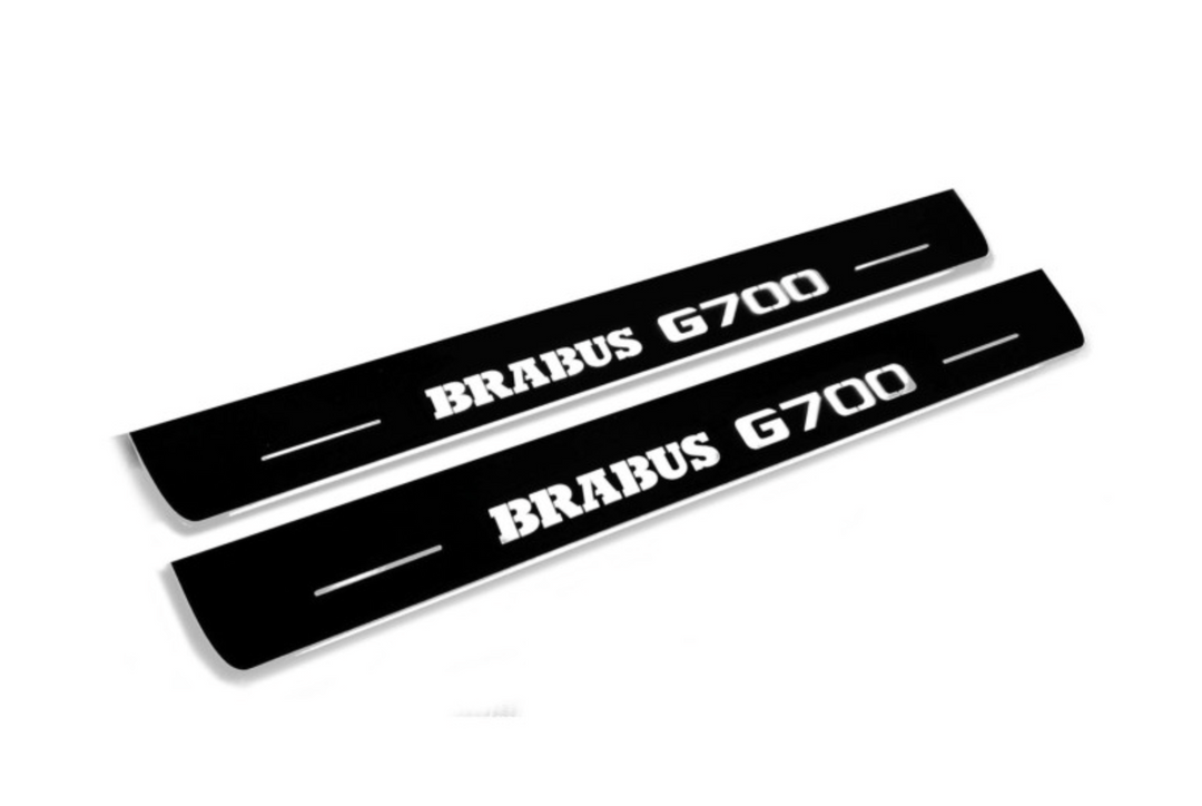 Mercedes G-Class W464 2018+ LED Door Sills PRO With Brabus G700 Logo Mercedes Led Door Sills opdesign