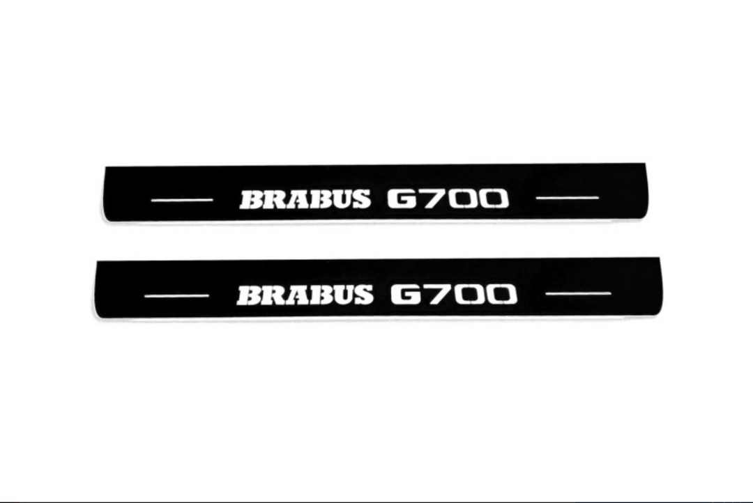 Mercedes G-Class W464 2018+ LED Door Sills PRO With Brabus G700 Logo Mercedes Led Door Sills opdesign