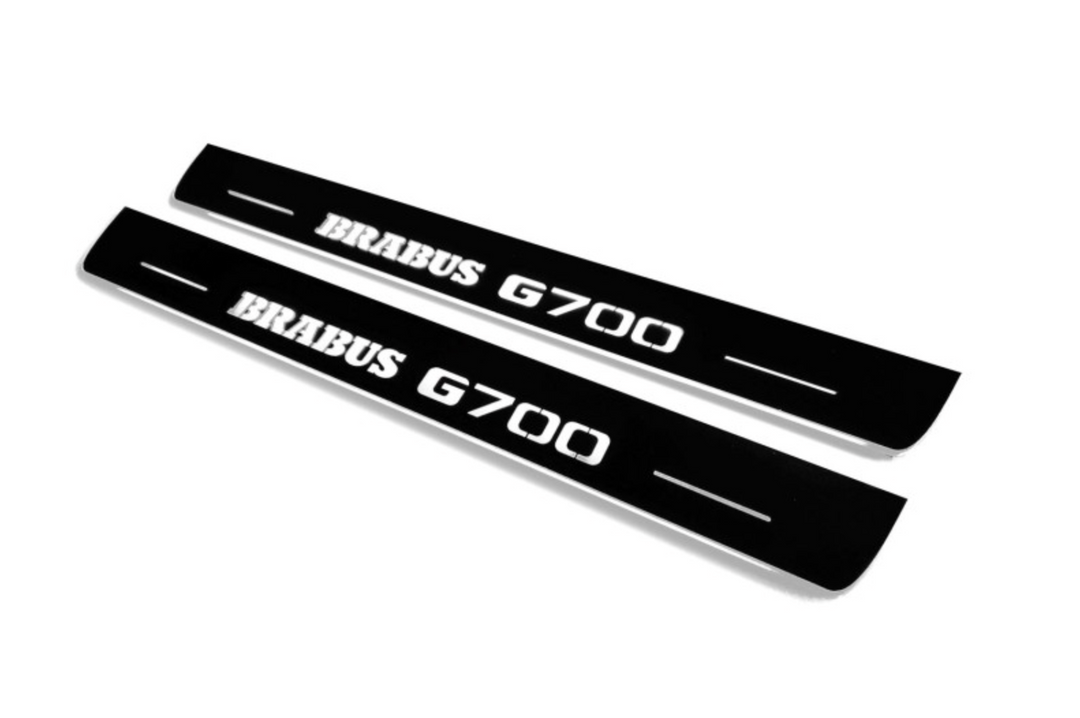 Mercedes G-Class W464 2018+ LED Door Sills PRO With Brabus G700 Logo Mercedes Led Door Sills opdesign