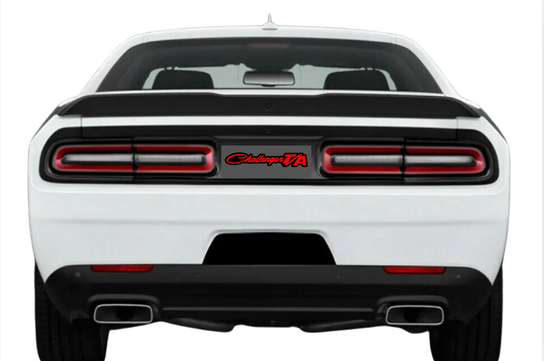 Dodge Challenger trunk rear emblem between tail lights with Challenger T/A logo Dodge emblems decoinfabric