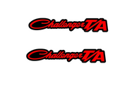 Dodge emblem for fenders with Challenger T/A logo Dodge emblems decoinfabric