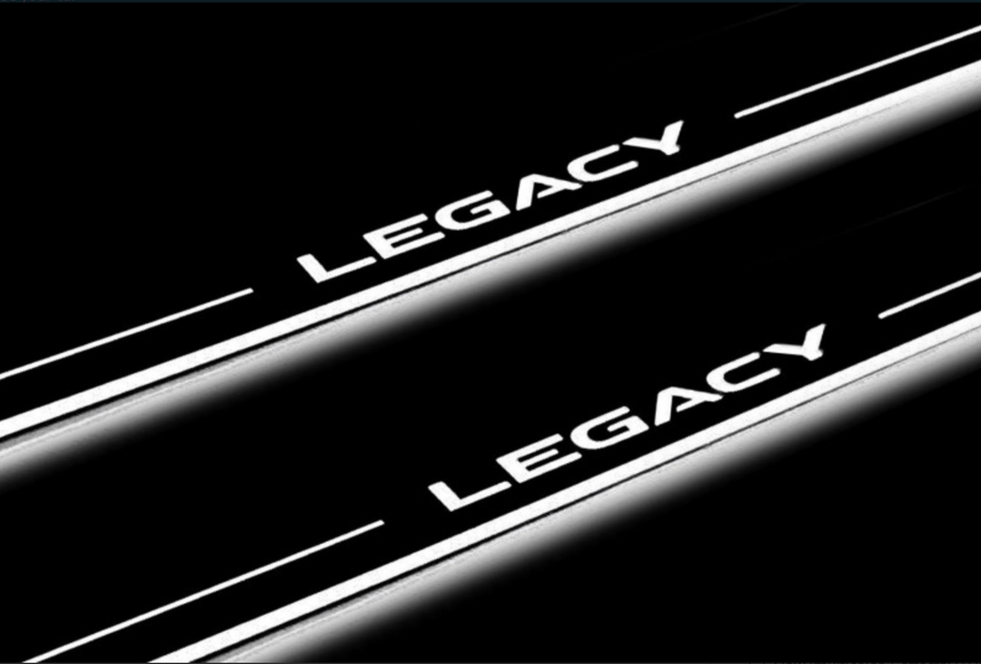 Subaru Legacy V 2009-2014 LED Door Sills With Logo Legacy Subaru Led Door Sills opdesign