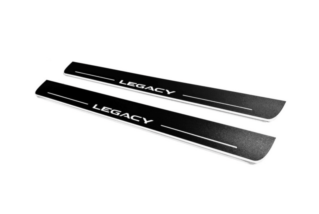 Subaru Legacy V 2009-2014 LED Door Sills With Logo Legacy Subaru Led Door Sills opdesign