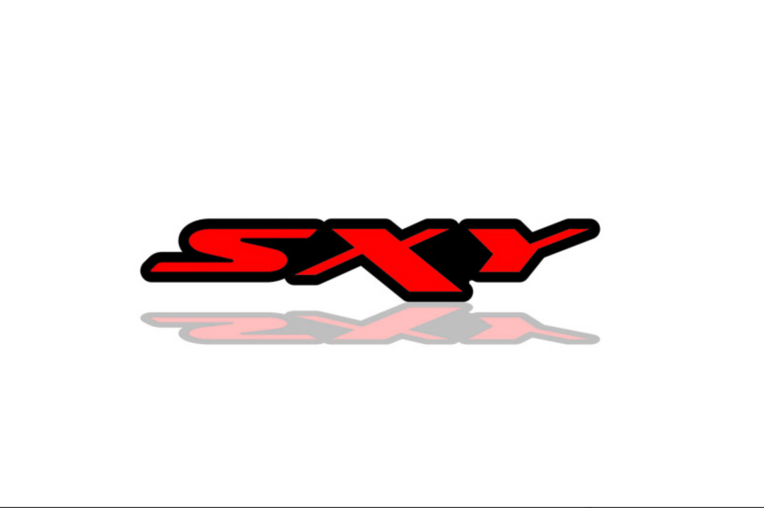 Dodge Radiator grille emblem with SXY logo Dodge emblems decoinfabric