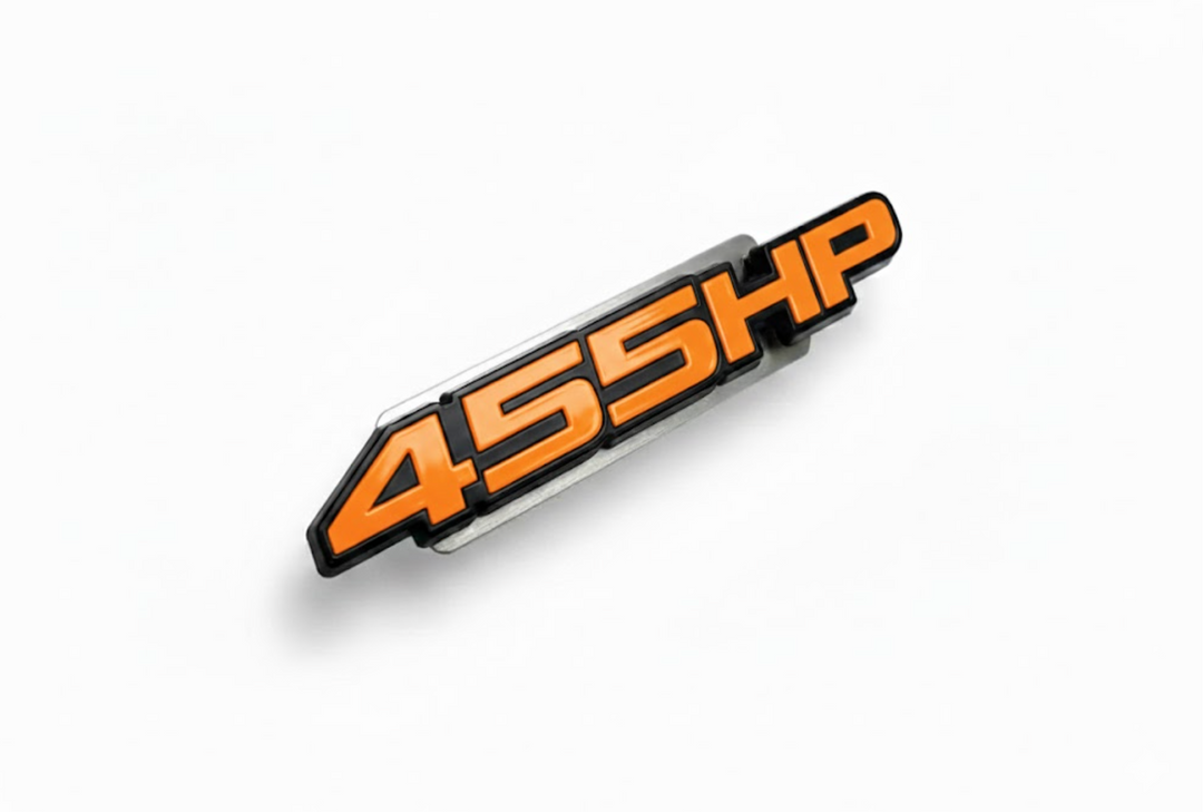 Ford Radiator grille emblem with 455HP logo