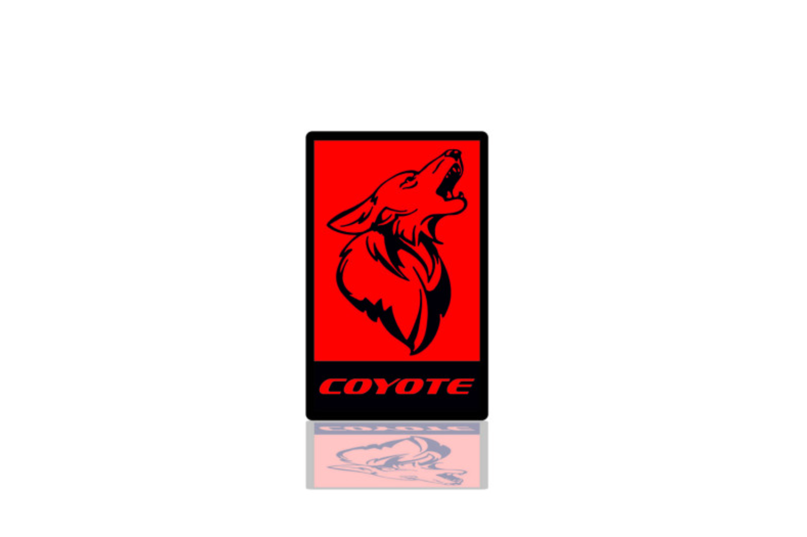 Ford Mustang tailgate trunk rear emblem with Coyote logo Ford emblems decoinfabric