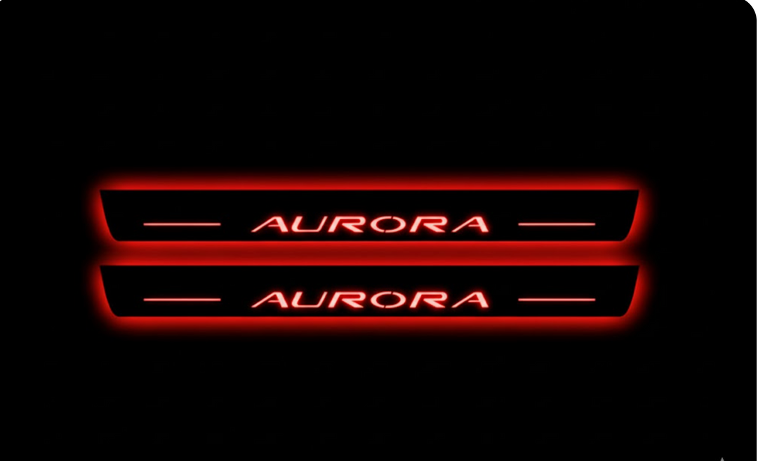 Oldsmobile Aurora I 1995-1999 LED Door Sills With Aurora Logo