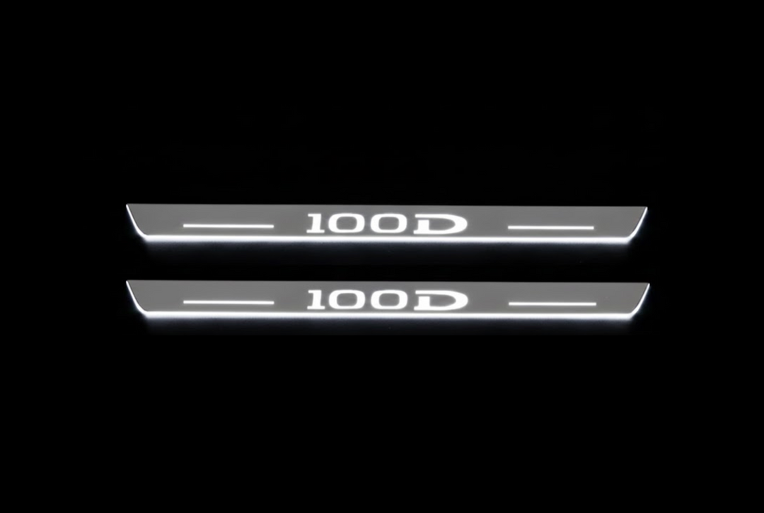 Tesla Model S LED Door Sills PRO With 100D Logo