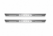 Tesla Model S LED Door Sills PRO With 100D Logo