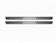 Mercedes C W205 Coupe 2014-2021 Door Sill Led Plate With AMG С43 Logo