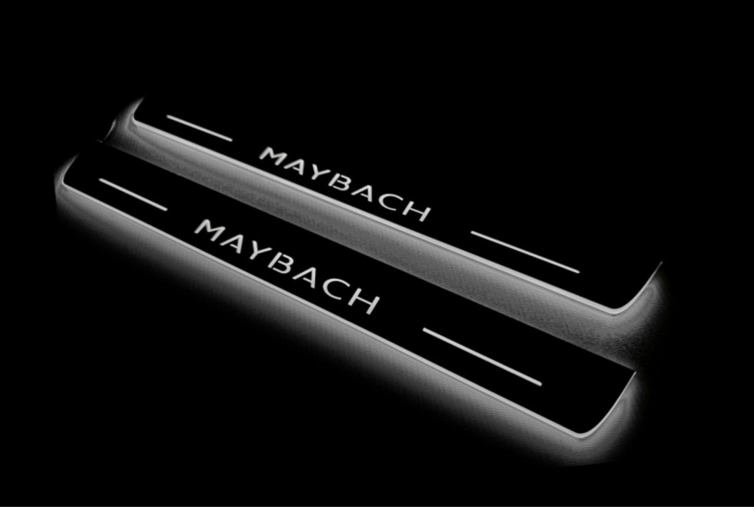 Mercedes GLS II 2019+ Auto Door Sill Plates With Logo Maybach Mercedes Led Door Sills opdesign