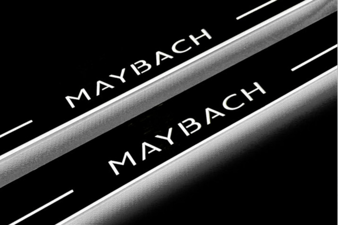 Mercedes GLS II 2019+ Auto Door Sill Plates With Logo Maybach Mercedes Led Door Sills opdesign