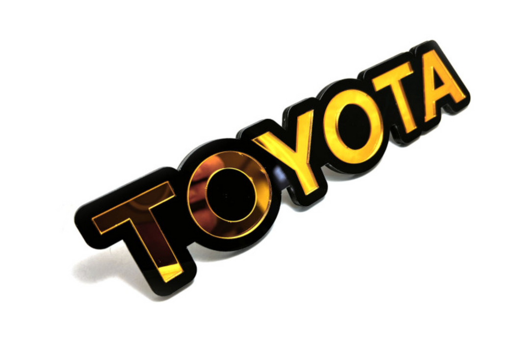 Toyota FJ CRUISER Radiator grille emblem with TOYOTA logo Toyota emblems decoinfabric