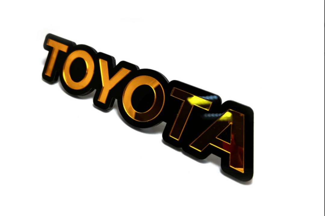Toyota FJ CRUISER Radiator grille emblem with TOYOTA logo Toyota emblems decoinfabric
