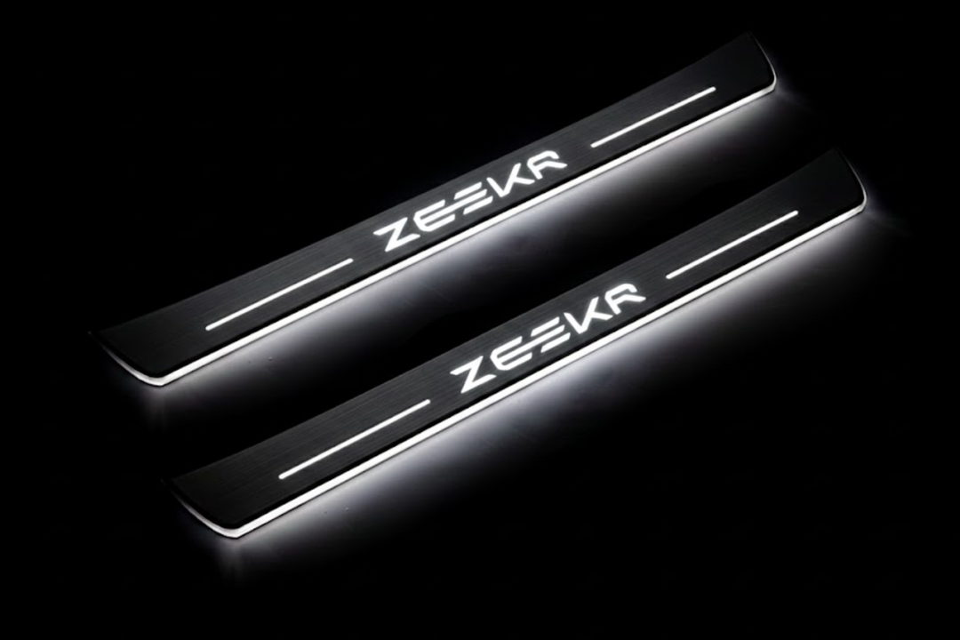 LED Door Sills for Zeekr 001 – Illuminated Stainless Steel Entry Plates Zeekr Led Door Sills opdesign
