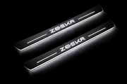 LED Door Sills for Zeekr 001 – Illuminated Stainless Steel Entry Plates Zeekr Led Door Sills opdesign
