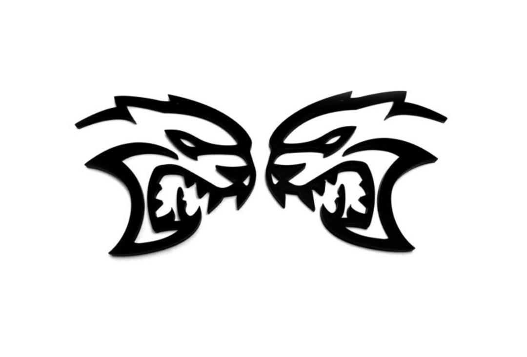 Chrysler emblem for fenders with Hellcat logo (type 3) Chrysler emblems decoinfabric