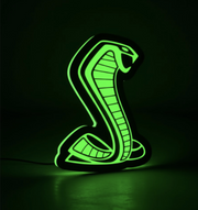 Ford Illuminated LED Radiator Grille Emblems and Badges with Mustang Snake logo Type 2 Ford Led Emblems decoinfabric