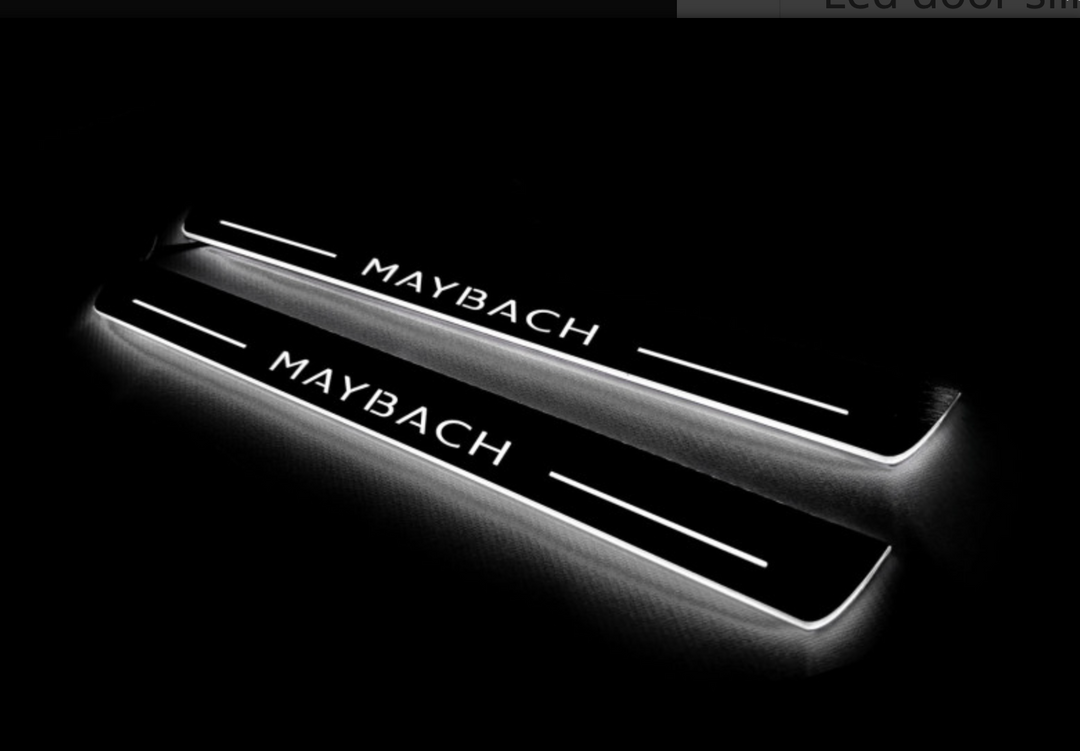 Mercedes S-Class W222 2013-2020 Auto Door Sill Plates With Logo Maybach Mercedes Led Door Sills opdesign