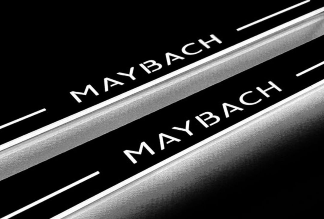 Mercedes S-Class W222 2013-2020 Auto Door Sill Plates With Logo Maybach Mercedes Led Door Sills opdesign