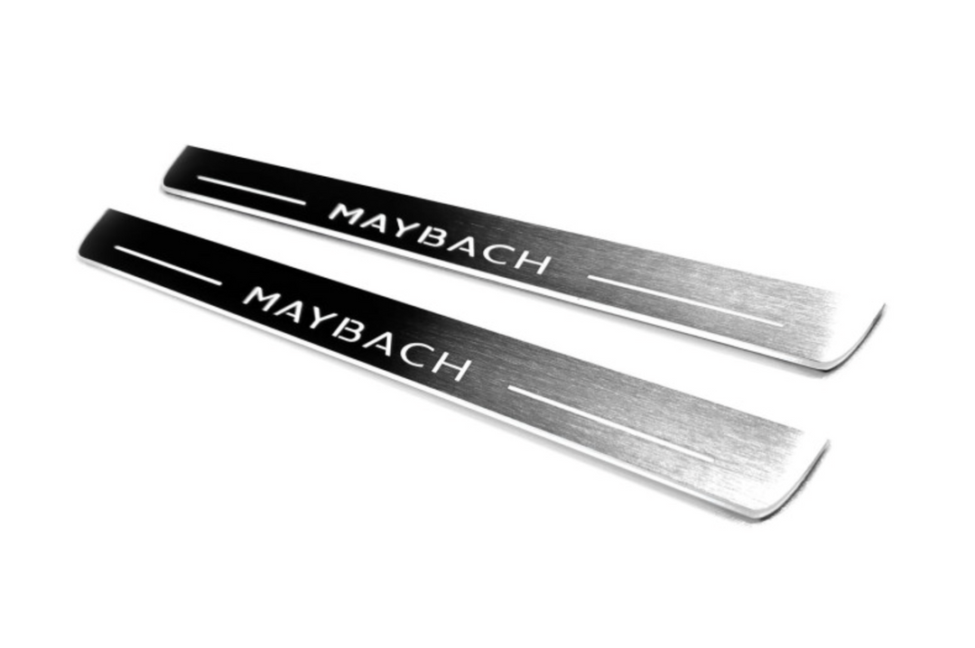 Mercedes S-Class W222 2013-2020 Auto Door Sill Plates With Logo Maybach Mercedes Led Door Sills opdesign