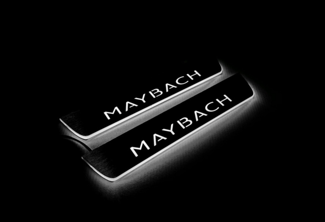 Mercedes S-Class W222 2013-2020 Auto Door Sill Plates With Logo Maybach Mercedes Led Door Sills opdesign