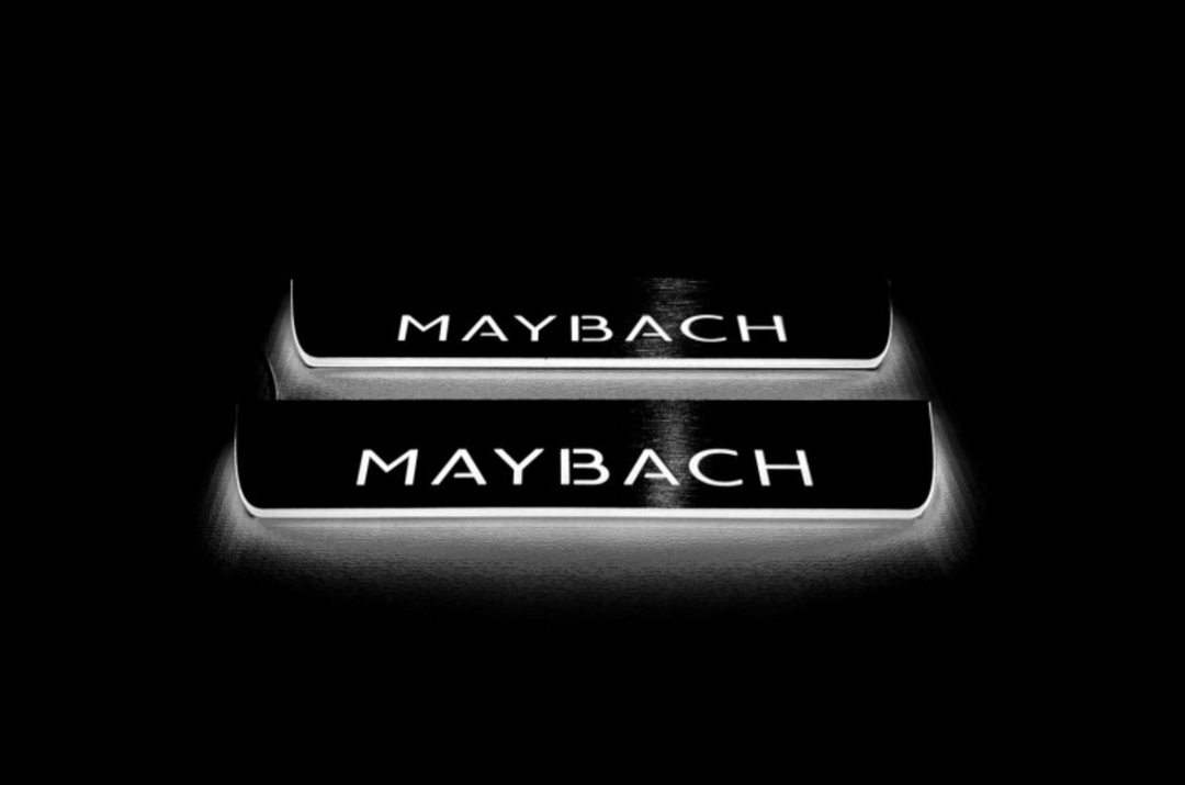 Mercedes S-Class W222 2013-2020 Auto Door Sill Plates With Logo Maybach Mercedes Led Door Sills opdesign
