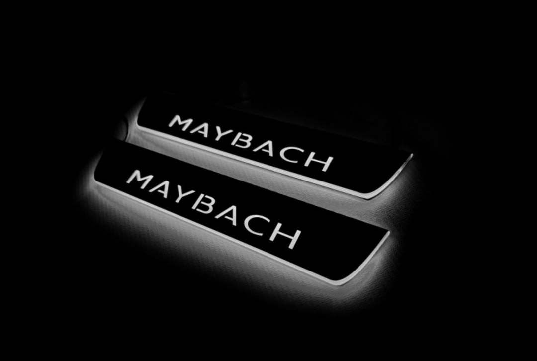 Mercedes S-Class W222 2013-2020 Auto Door Sill Plates With Logo Maybach Mercedes Led Door Sills opdesign