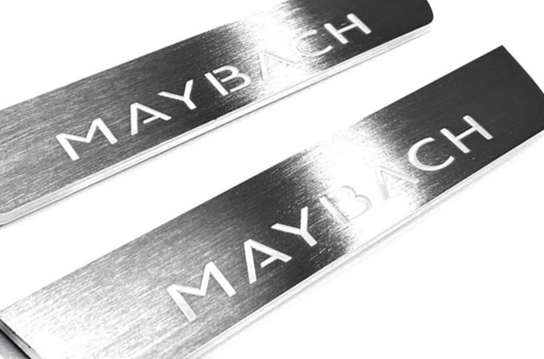 Mercedes S-Class W222 2013-2020 Auto Door Sill Plates With Logo Maybach Mercedes Led Door Sills opdesign