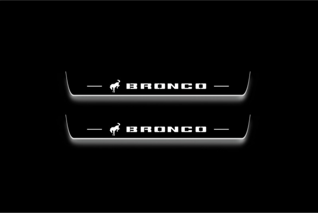 Ford Bronco 2021+ Door Sill Led Plate With Bronco logo Ford Led Door Sills 