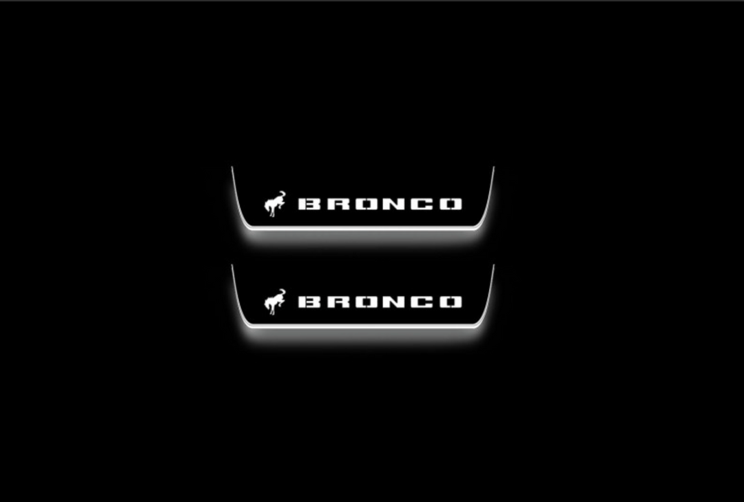 Ford Bronco 2021+ Door Sill Led Plate With Bronco logo Ford Led Door Sills 